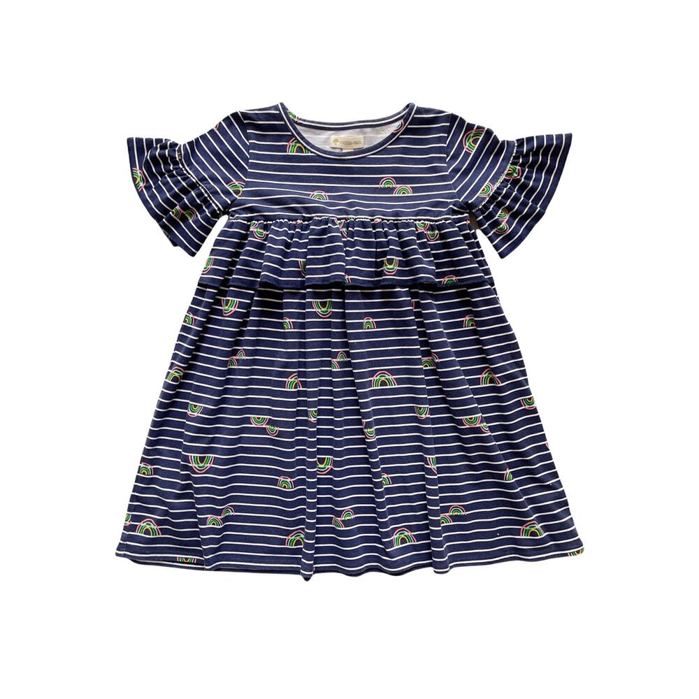 Tucker + Tate Striped Rainbow Dress Size 5 - Picture 1 of 4